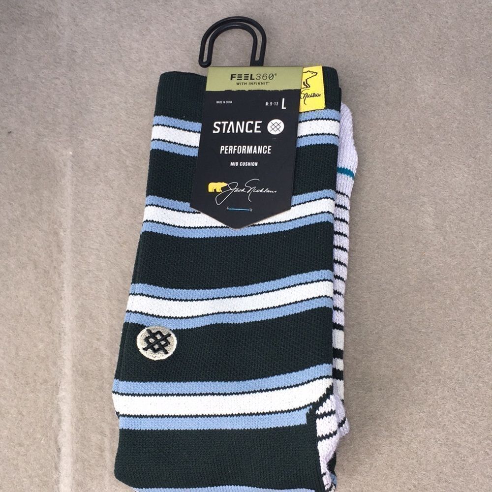 New stance feel 360 mens new Jack Nicklaus Augusta Champion full knit crew socks